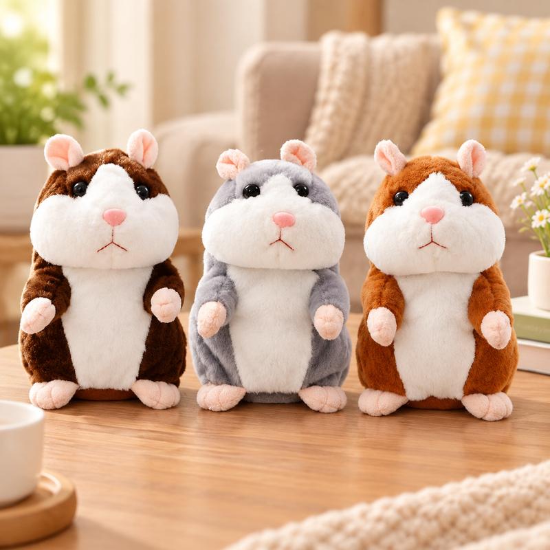 Talking Hamster Plush β repeats whatever you say, auto head-shaking, hilarious fun for kids & adults