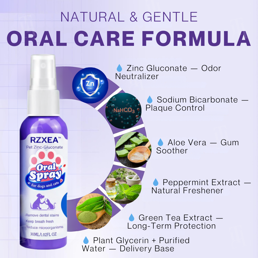 🌟 Official Store | RZXEA™ Pet Zinc-Gluconate Oral Spray