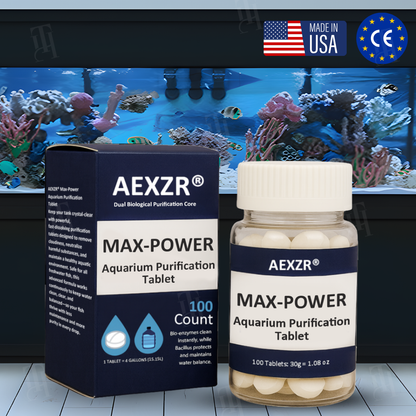 🌟 Official Store | AEXZR® Max-Power Aquarium Purification Tablet