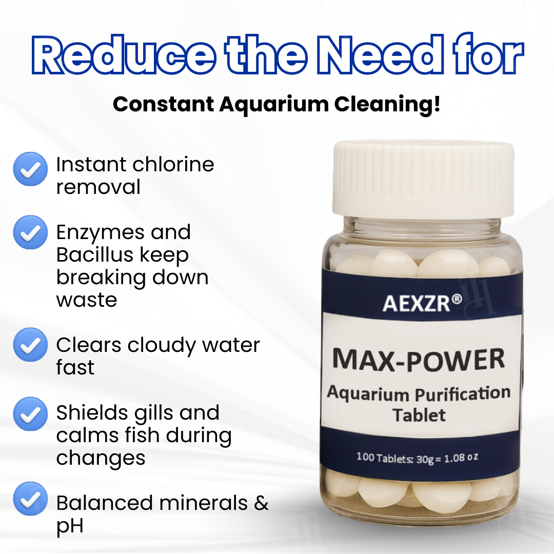 🌟 Official Store | AEXZR® Max-Power Aquarium Purification Tablet