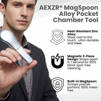 AEXZR® MagSpoon Magnetic Pipe 🧲 Built-in Scoop & Screen-Free | Easiest to Clean