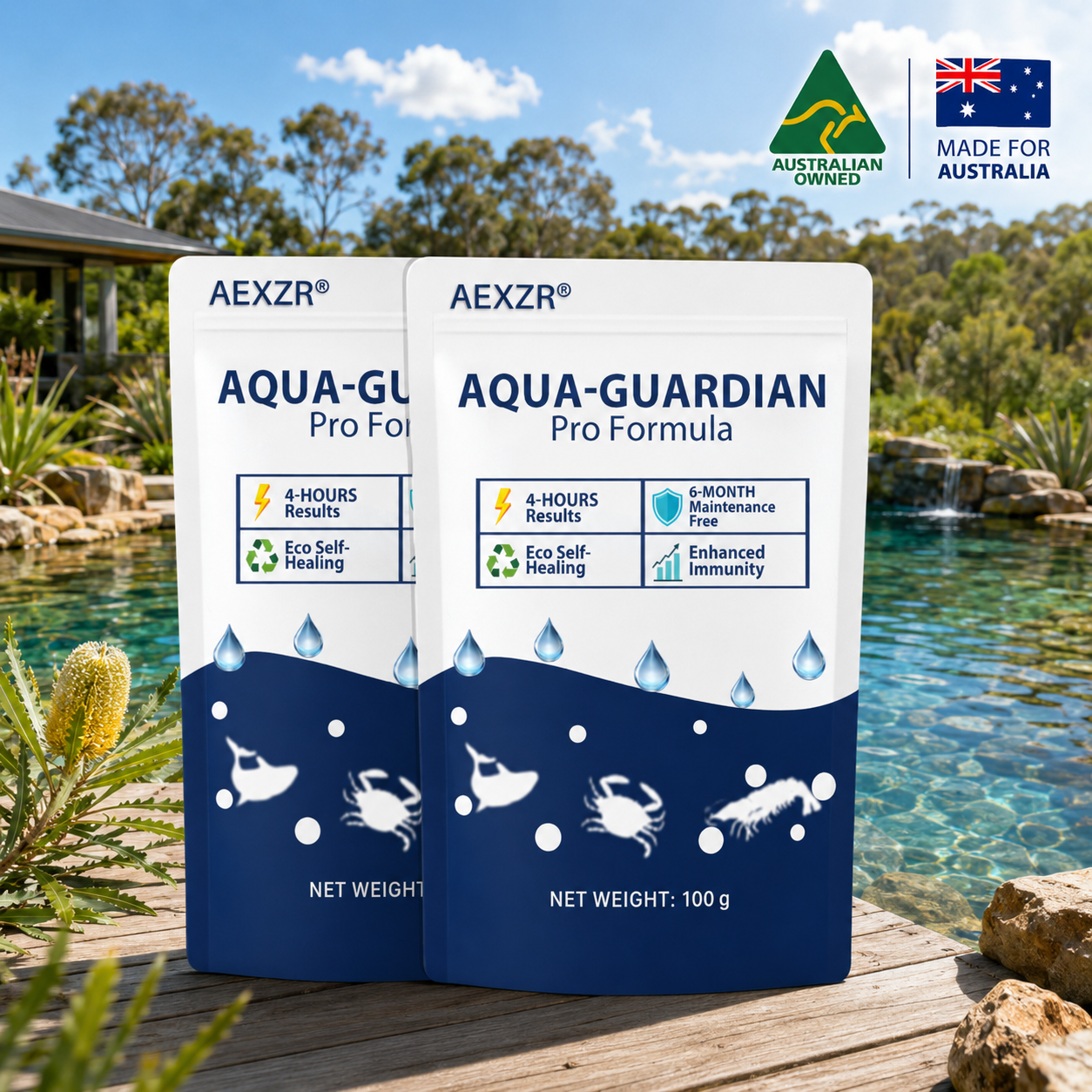 AEXZR® Aqua-Guardian Pro Formula 🧬 Clears Green Water in 24h | 100% Fish Safe (Bio-Formula)