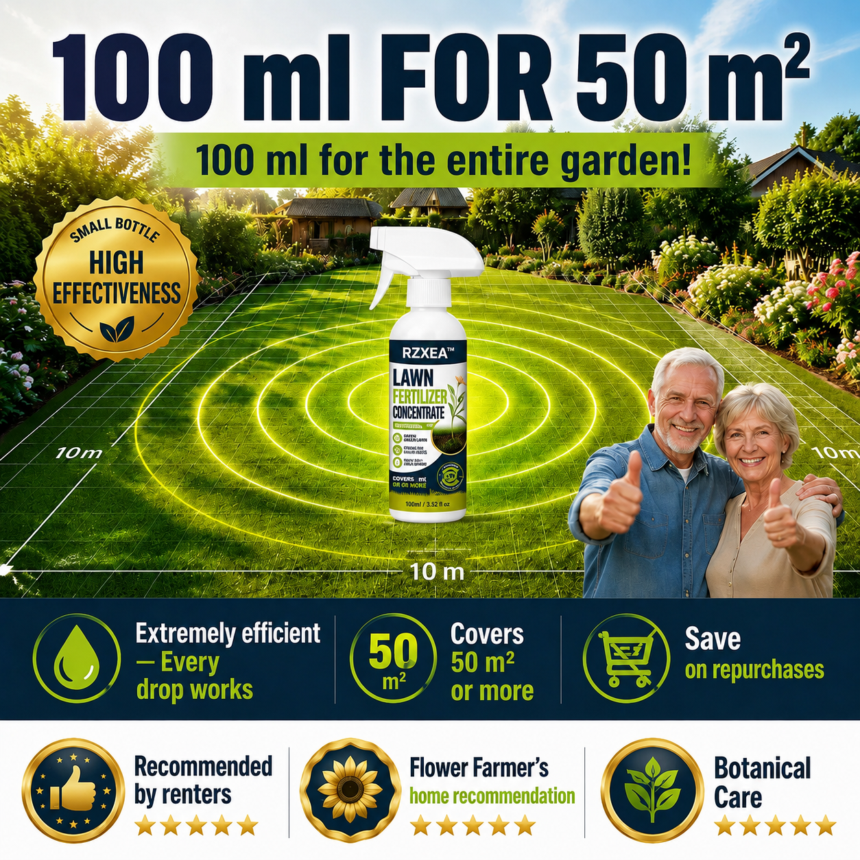 RZXEA™ Fast-Acting Natural lawn Weed & Grass Killer Spray