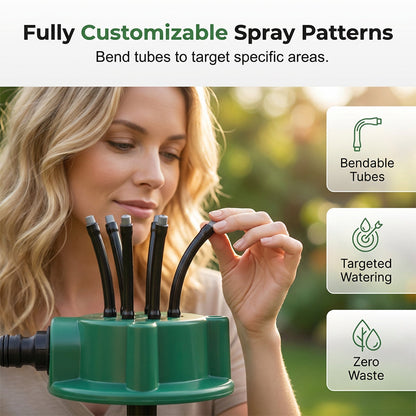 RZXEA™ Precision Irrigation Sprinkler – 360° multi‑directional, custom spray patterns. Gentle on delicate plants. Save water, grow better. 🌱✅