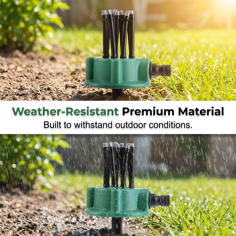 RZXEA™ Precision Irrigation Sprinkler – 360° multi‑directional, custom spray patterns. Gentle on delicate plants. Save water, grow better. 🌱✅