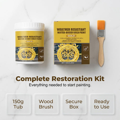 RZXEA™ Weather Resistant Water-Based Gold Paint