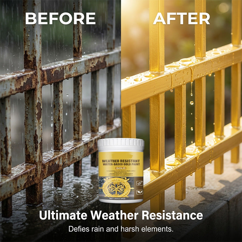 RZXEA™ Weather Resistant Water-Based Gold Paint