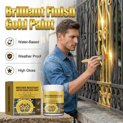 RZXEA™ Weather Resistant Water-Based Gold Paint