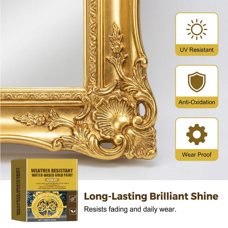 RZXEA™ Weather Resistant Water-Based Gold Paint